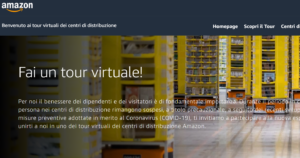 Amazon apre le porte dei suoi centri di distribuzione italiani in visita virtuale live