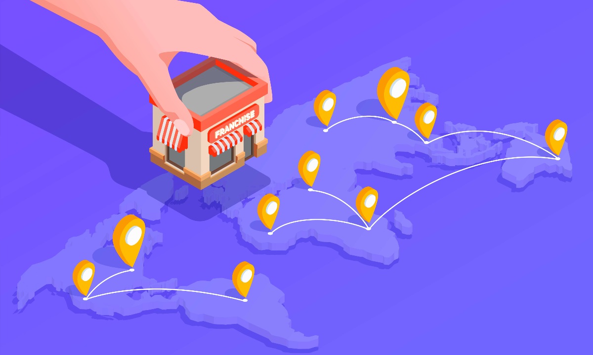 mappa con sedi franchising
